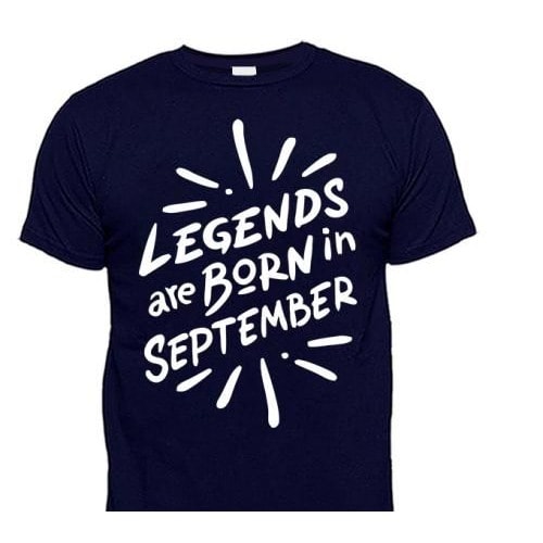 Chrysolite Designs Legends Are Born In September Premium Class Tshirt - Navy-blue
