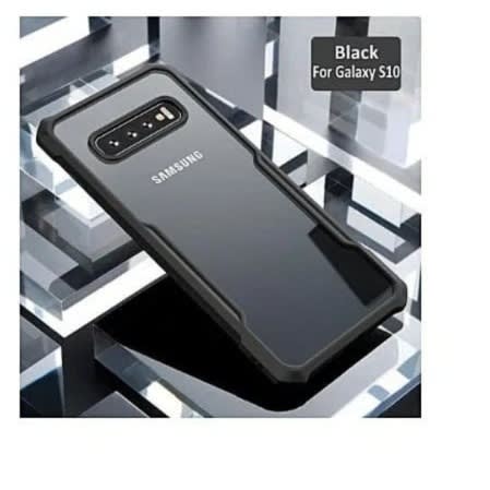 Phone Case For Samsung Galaxy S10 Plus - Black Plus Screen Protector