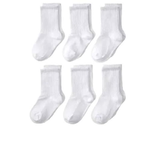 Set Of 6 Boys And Girls School Socks