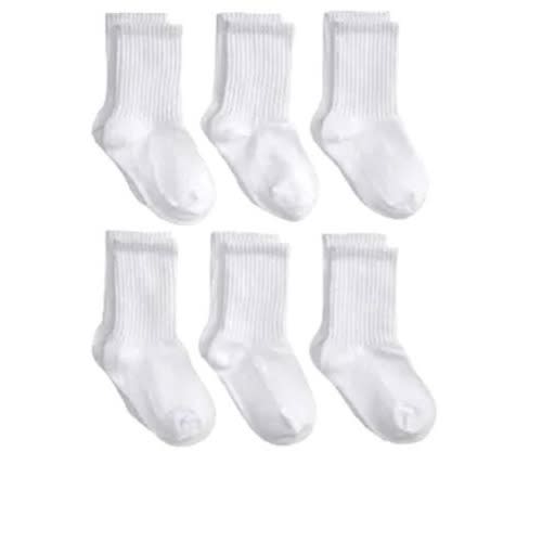 Set Of 6 Boys And Girls School Socks