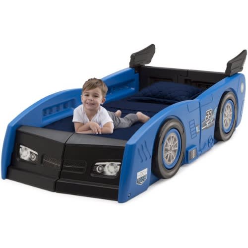Grand Prix Kids Plastic Toddler Bed - Twin - Blue