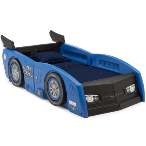 Grand Prix Kids Plastic Toddler Bed - Twin - Blue
