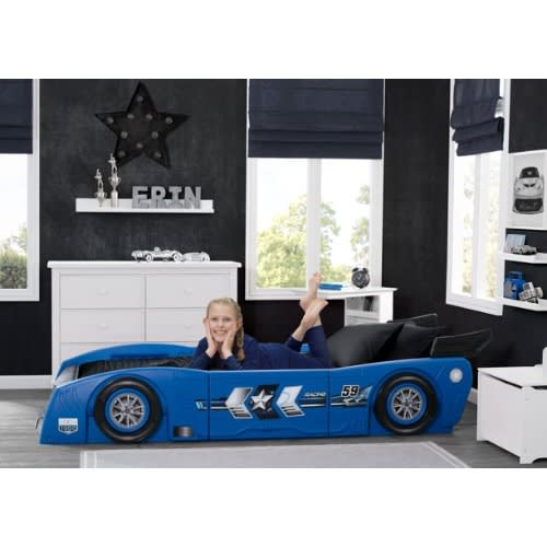 Grand Prix Kids Plastic Toddler Bed - Twin - Blue