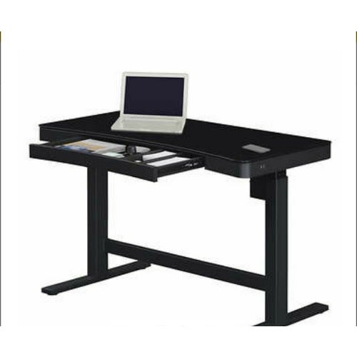 Adjustable Curved Height Desk Computer Desk - Black
