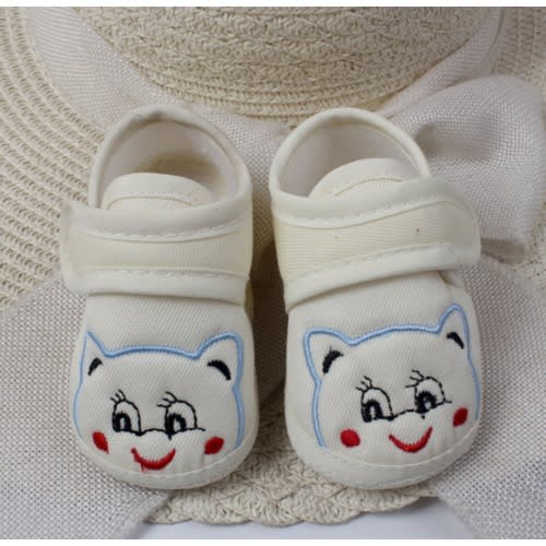 Unisex Infant Baby Cartoon Soft Shoes - Cream