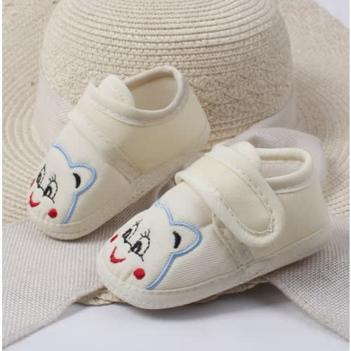 Unisex Infant Baby Cartoon Soft Shoes - Cream
