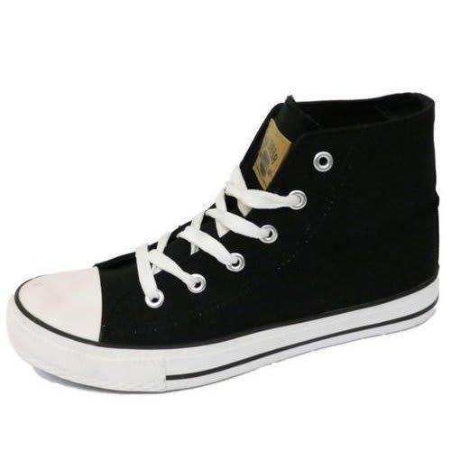 Kids Hi-Top Baseball Boot Trainers - Black