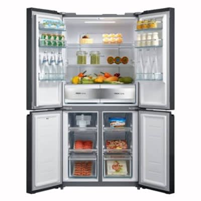 482l Side By Side 4 Doors Refrigerator - Black Glass - HQ-627WEN