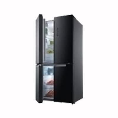 482l Side By Side 4 Doors Refrigerator - Black Glass - HQ-627WEN