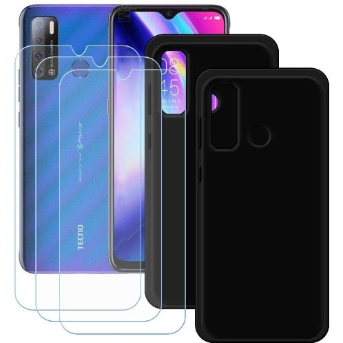 Tecno Pouvoir 4 Back Case + Screen Protector
