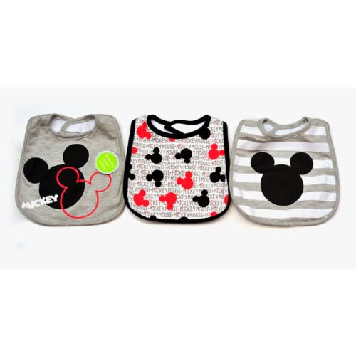 Disney Mickey Mouse Stay Dry Soak Free Baby Boy Bibs - 3pks
