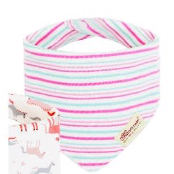 Girls Unicorn Bandana Bib -  3packs