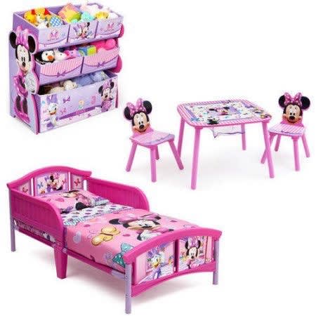 Minnie Mouse Disney 3 Piece Toddler Bedroom Bundle