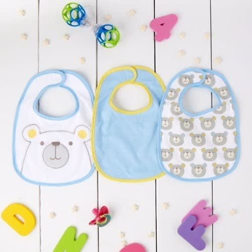Bear Face Unisex Bibs - 3 Pack
