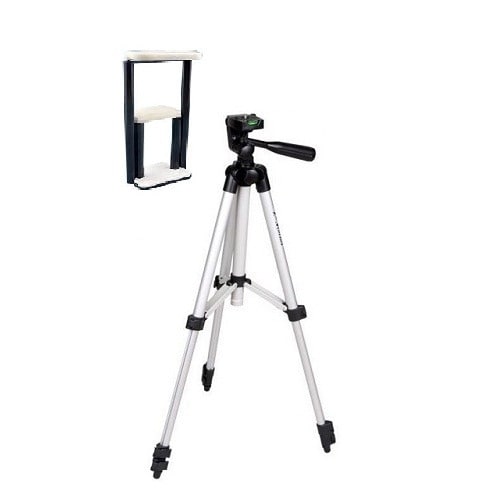 Video Camera Camcorder Tripod with Tablet & Phone Holder