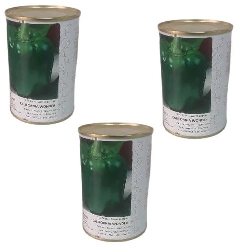 California Wonder Sweet Bell Pepper Seeds - 100 Grams - 3 Tins