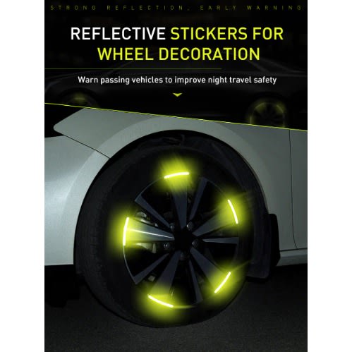 Reflective Car Wheel Sticker For Car Decoration - 17pc