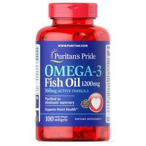 Omega-3 Fish Oil 1200 Mg -100 Softgels Support Healthy Heart