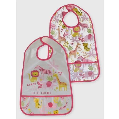 Wipe Clean Bibs - 2 Packs