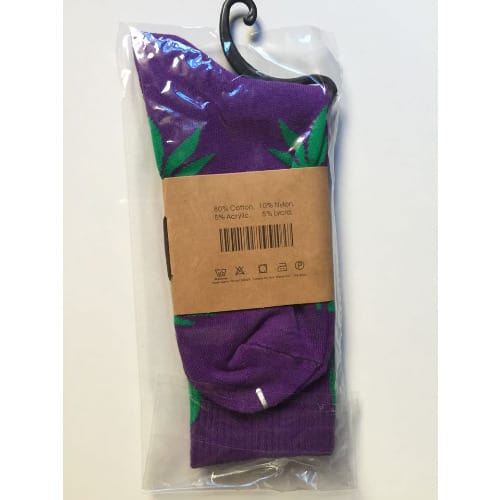 Men's Fashionable Floral Socks- Purple