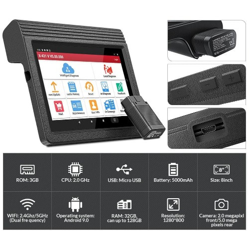 V Cars Scanner Full System Functions And Programming With Battery Tester