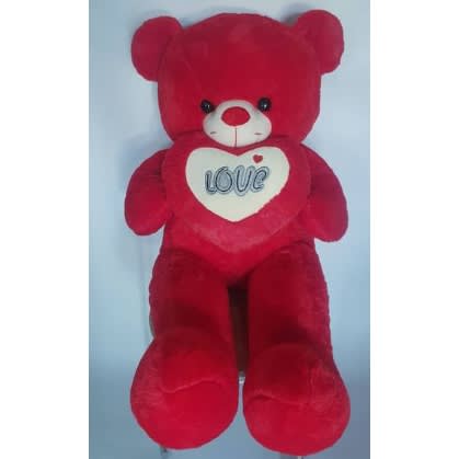 I Love You Heart Teddy Bear Plush Doll - Red