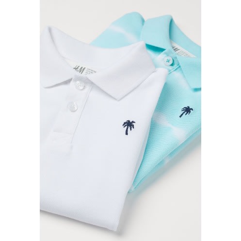 2 In 1 White And Blue Stripe Polo For Boys