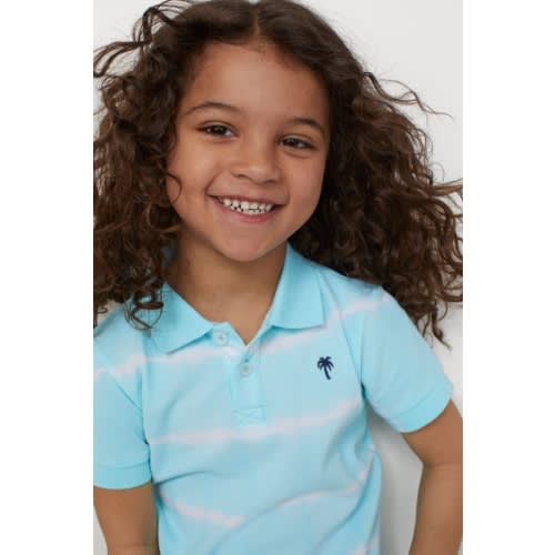 2 In 1 White And Blue Stripe Polo For Boys