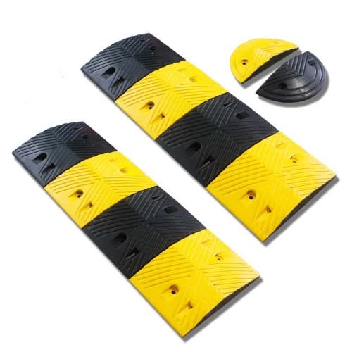 2M Rubber Speed Bumps With End Cap