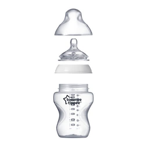 Closer To Nature Baby Feeding Bottle Set With Built-in Anti Colic Valve - 9oz - 2 Pack