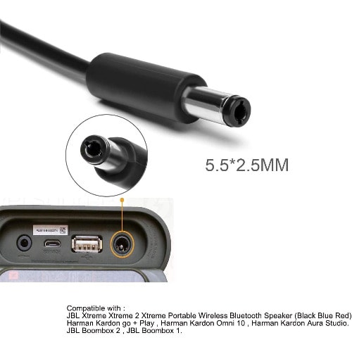 Charger For Jbl  Xtreme 2  Xtreme Boombox Boost Tv Harman Kardon Go + Play Omni 10 Aura