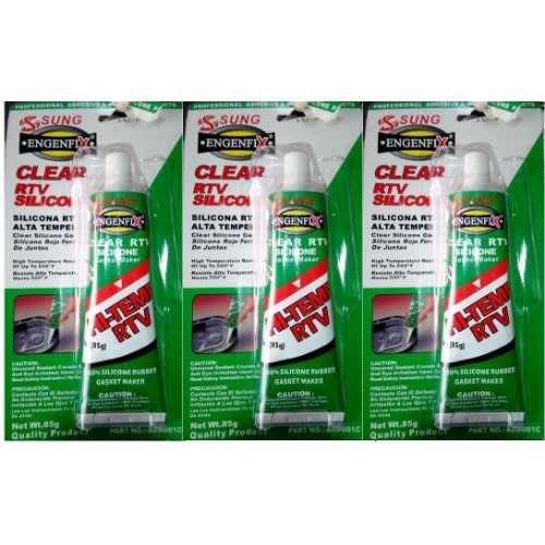 Sung Engenfix Clear Rtv Silicone Gasket Sealant X 3 Pieces