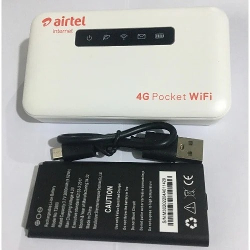 Airtel Internet 4g Lte Mobile Wifi Hotspot With Lan Port - 2600mAh - 5gb Data