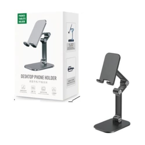 Foldable Desktop Tablet + Phone Holder - Black