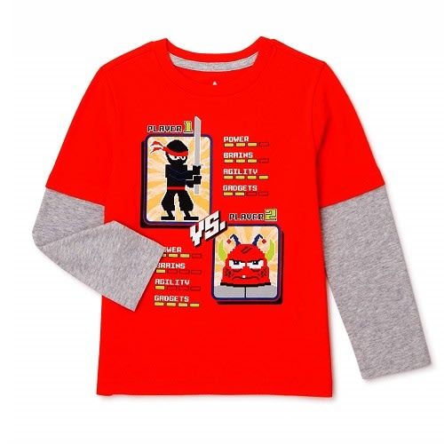 365 Kids Boys Ninja Long Sleeve Hangdown T-shirt Top