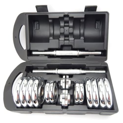 30kg Adjustable Chromed Dumbbells