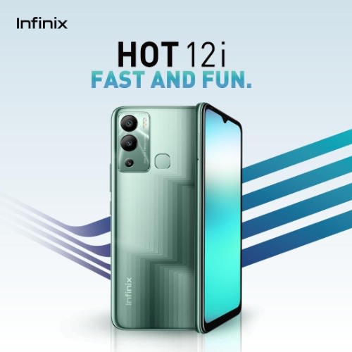 Hot 12i - 6.6" - 2GB RAM - 64GB ROM - Dual SIM - 4G LTE - Fingerprint - 5000mAh - Haze Green