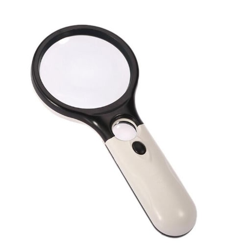 Mini Handheld Pocket Microscope Reading Magnifying Glass  with LEDs Light - 45X