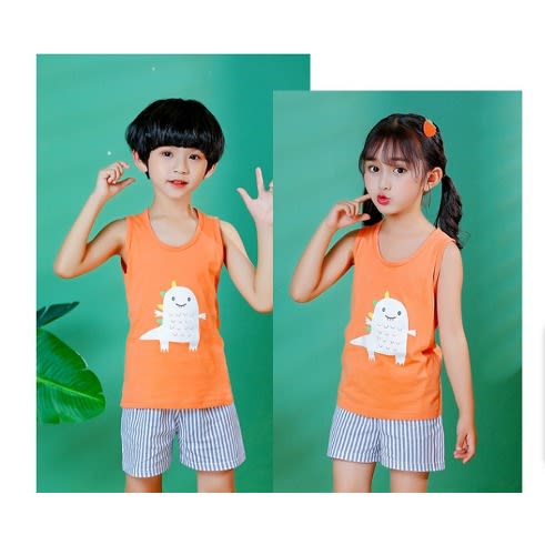 Kids Unisex Summer Shirt And Top - Orange