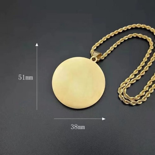 Classic Prayer Pendant And Chain - Gold