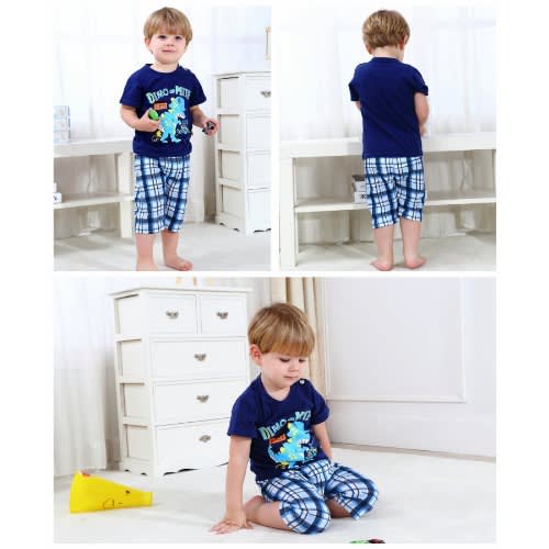 Boys Casual Shirt And Short Set - Blue