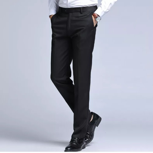 Suit Trousers For Men- Black & Ash - 2pcs