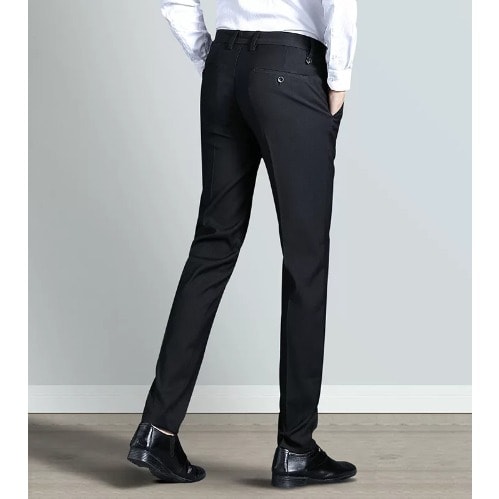 Suit Trousers For Men- Black & Ash - 2pcs