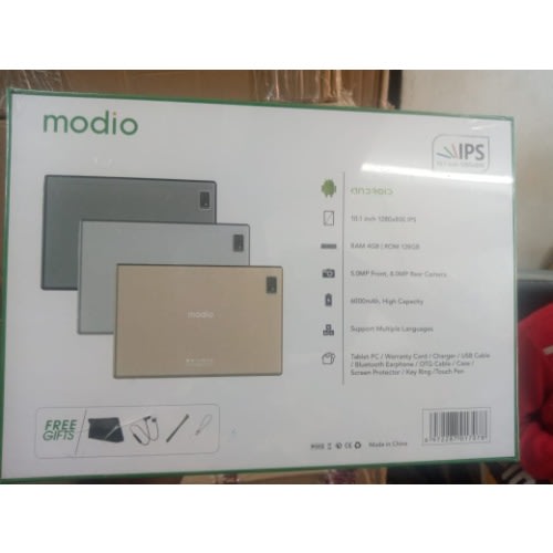 Modio M21 Android Tablet PC - 10.1" - 4GB RAM - 128GB ROM - 4G LTE - Dual SIM - Grey