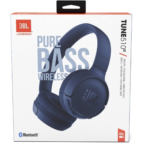 Tune 510BT - Wireless On-Ear Headphones With Purebass Sound - Blue