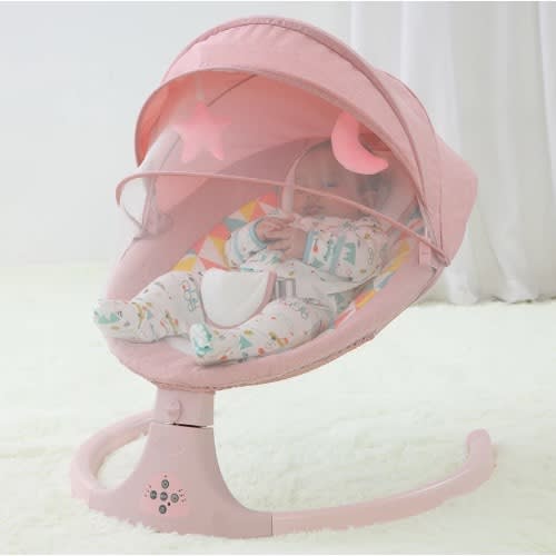 Electric Baby Rocking Chair - Pink -6V 1A