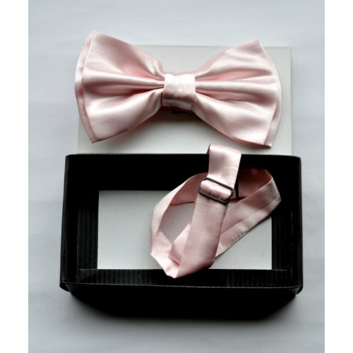 Men Plain Bow Tie Mbt-675 - Powder Pink