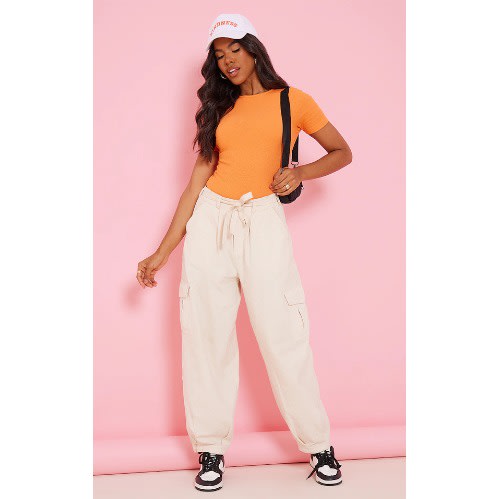 Short Sleeve Bodysuit - Orange