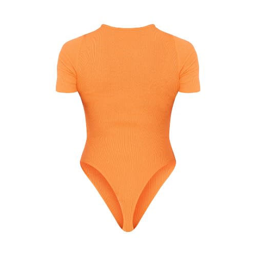 Short Sleeve Bodysuit - Orange