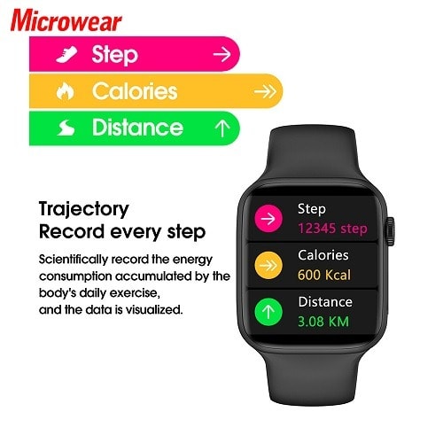 Microwear 007 Series 7 Smart Watch - Black